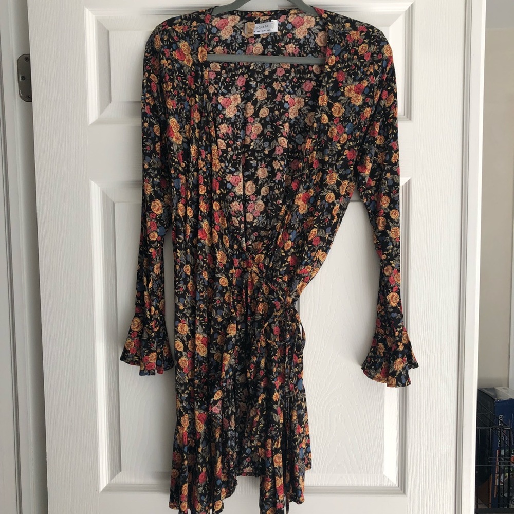 Auguste fall floral wrap dress from Revolve
